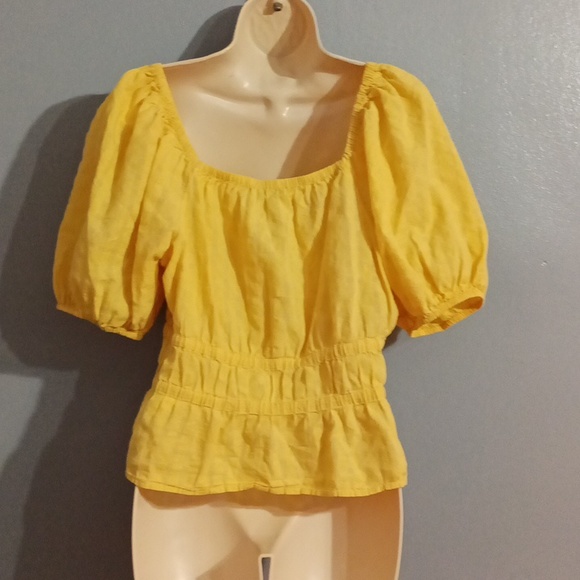 Madewell women's size medium yellow cropped top - Picture 11 of 17